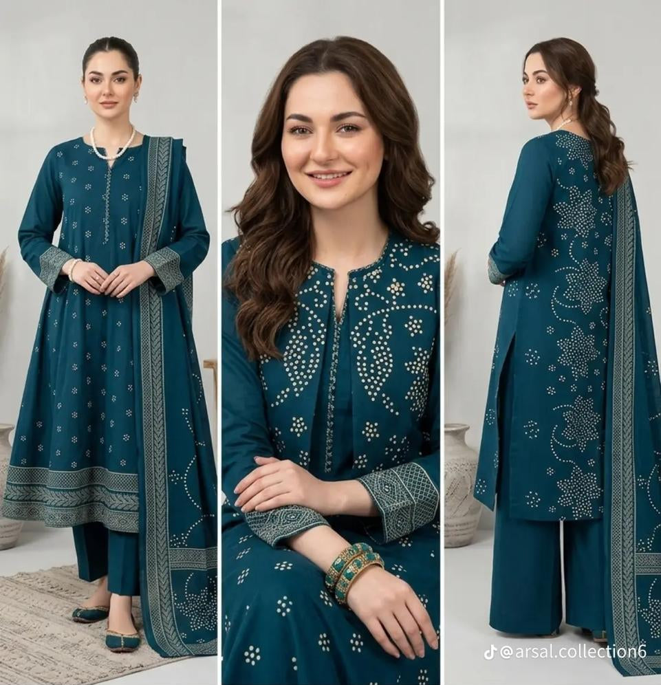 KP-08 Print Lawn 3-Piece Suit
