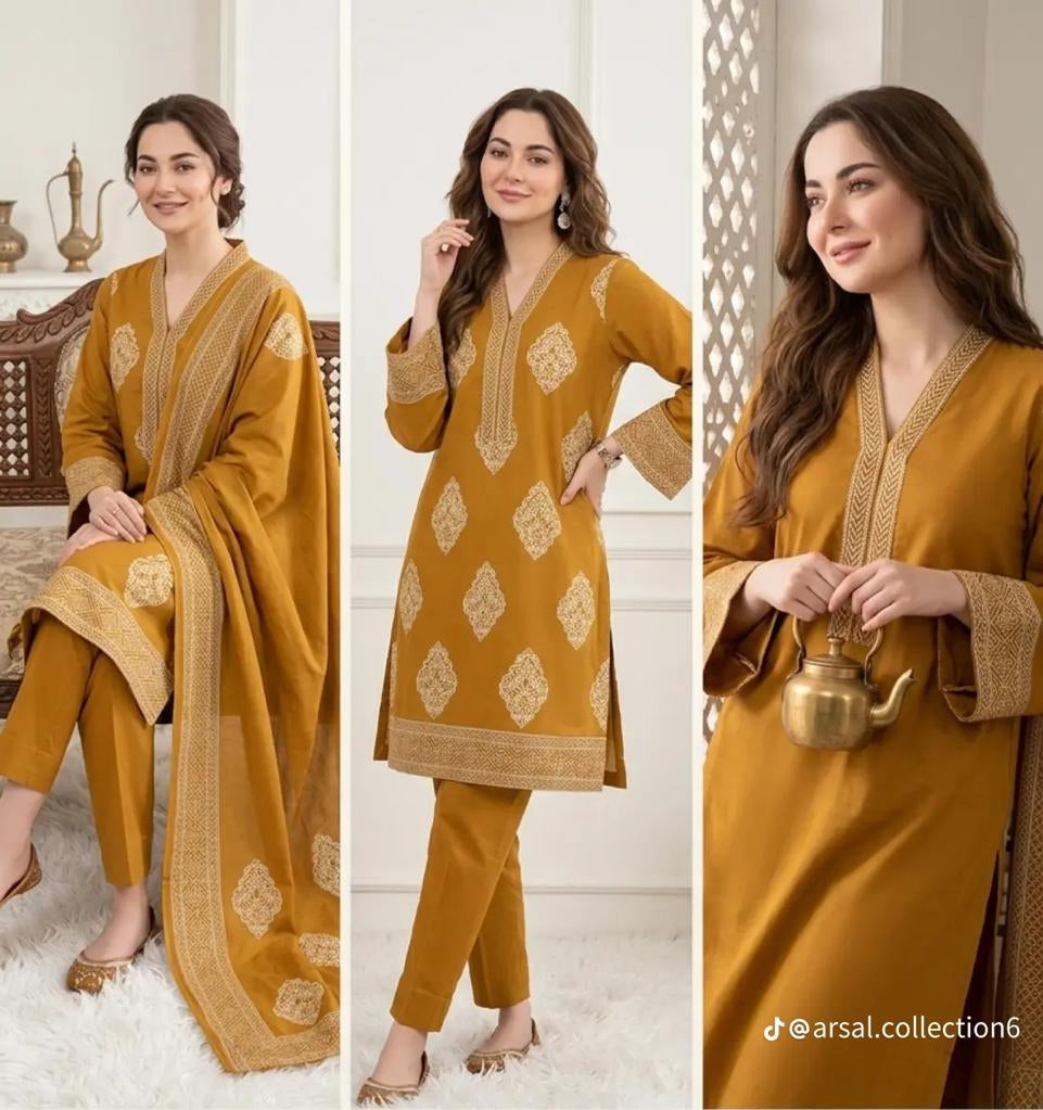 KP-13 Print Lawn 3-Piece Suit
