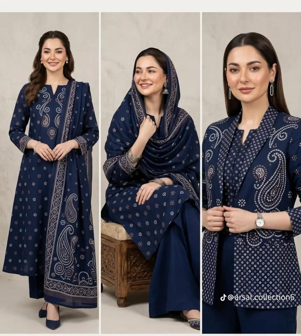 KP-24 Print Lawn 3-Piece Suit