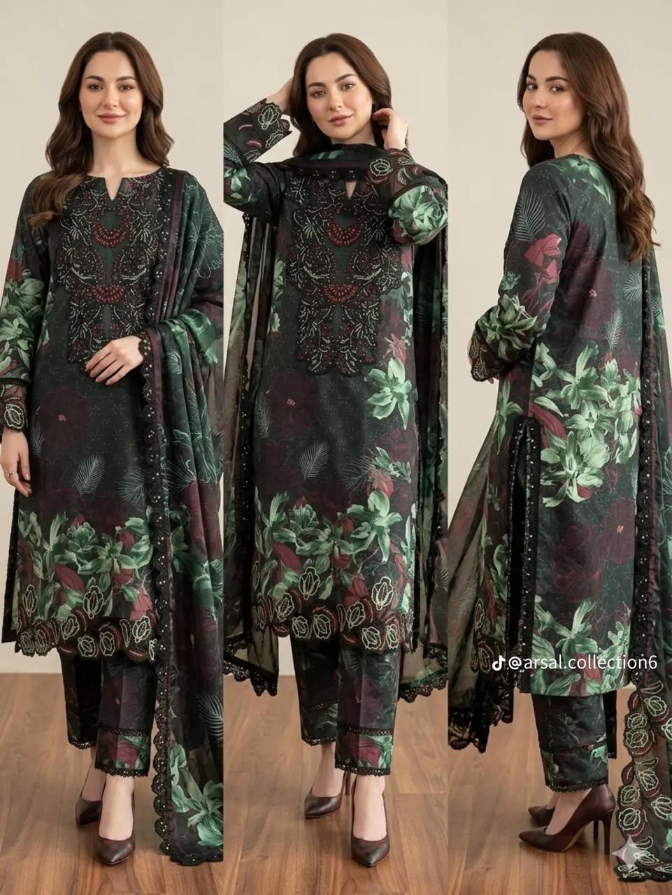 KP-25 Print Lawn 3-Piece Suit
