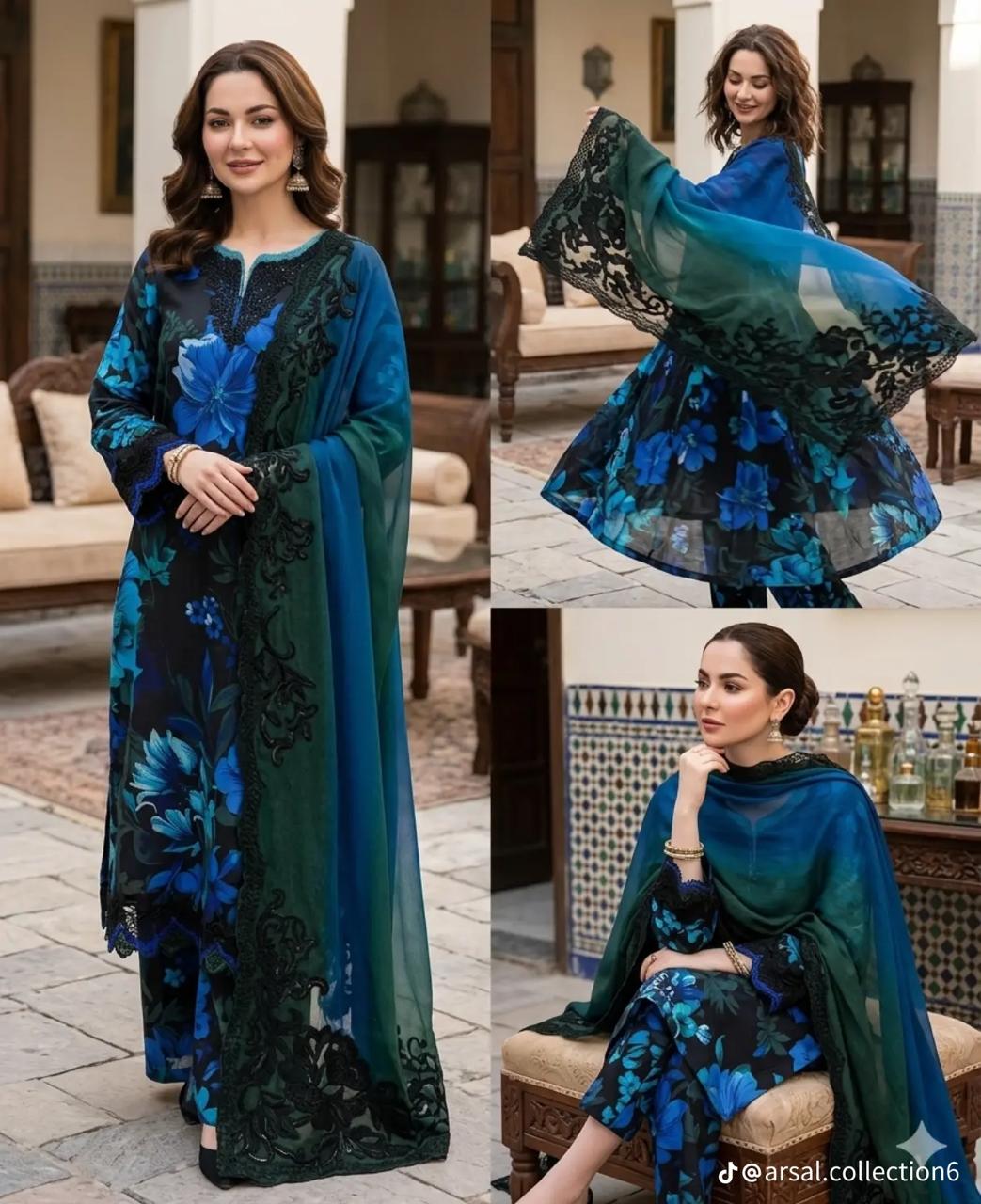 KP-32 Print Lawn 3-Piece Suit