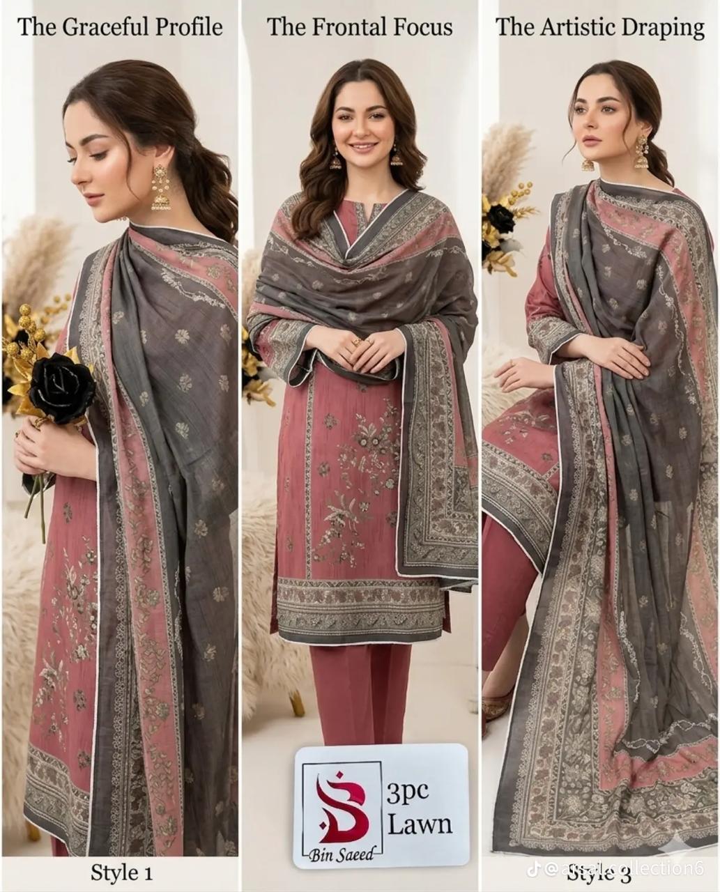 KP-40 Print Lawn 3-Piece Suit