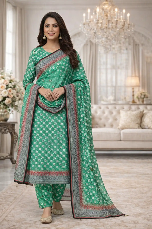 Swiss Lawn Unstitched 3 Piece Suit - A81