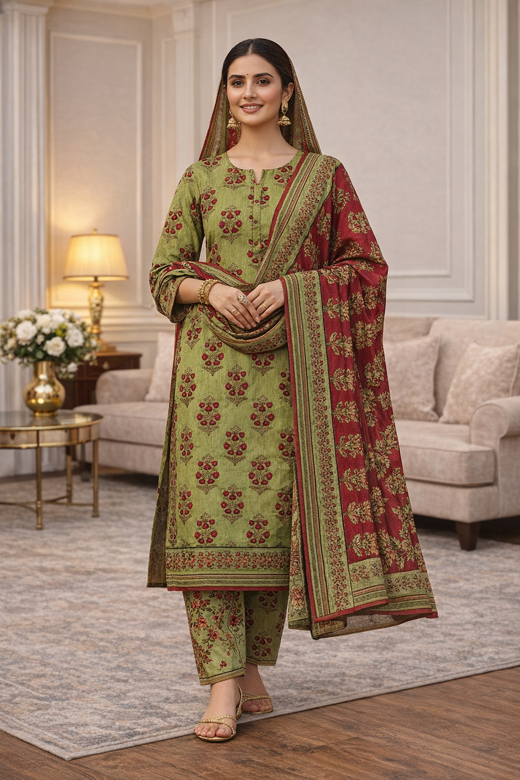 Swiss Lawn Unstitched 3 Piece Suit - A67