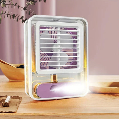 Portable Air Conditioner Usb Mini Air Cooler Fan Rechargeable