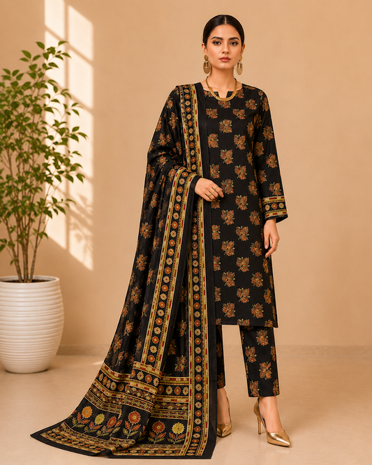 Swiss Lawn Unstitched 3 Piece Suit - A39