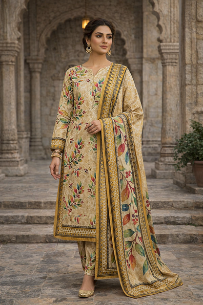 Swiss Lawn Unstitched 3 Piece Suit - A52