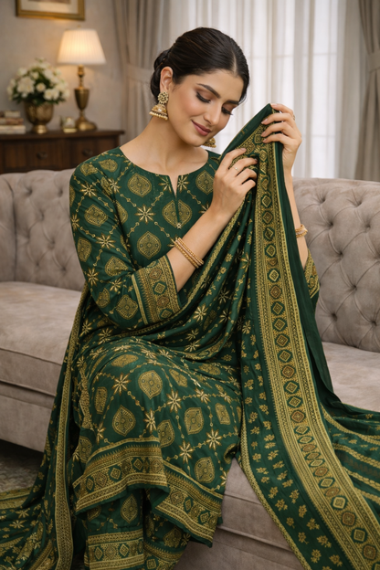 Swiss Lawn Unstitched 3 Piece Suit - A53