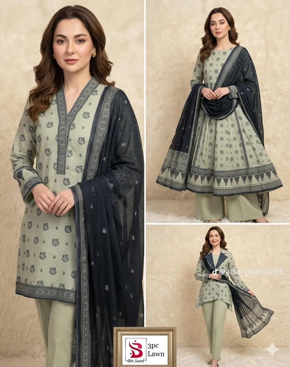 KP-42  Print Lawn 3-Piece Suit